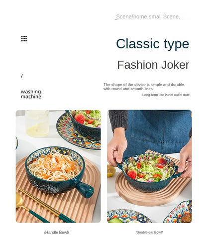 Bohemian Retro pattern Ceramic Dinnerware – Plates & Bowls