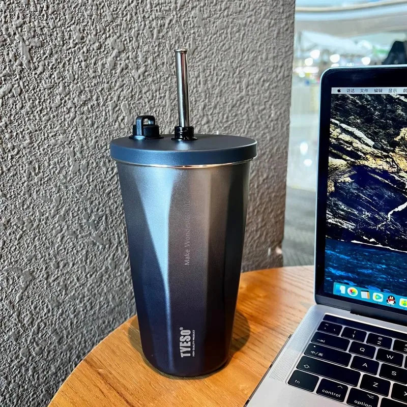 600ML Thermos Stainless Steel Vacuum Insulated Travel Mug | Gradient Color Thermal Cup