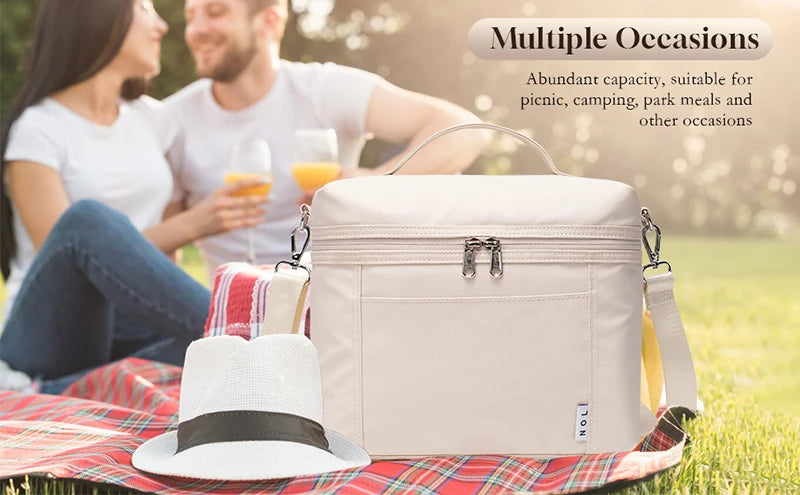 FREE SHIPPING! Insulated Lunch Bag With Shoulder Strap Portable Picnic Bag
