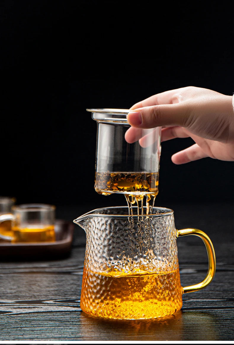 High-Quality Heat Resistant Glass Teapot – Borosilicate Glass with Colored Knob