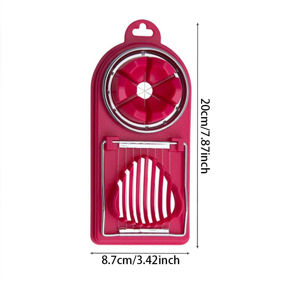 Multifunctional egg cutter 2-in-1 stainless steel wire pull egg cutter for hanging kitchen accessory tools