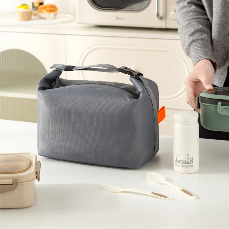 Portable Lunch Bag Insulated Bento Bag  Picnic Food Storage Handbag