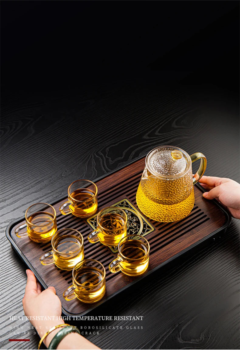 High-Quality Heat Resistant Glass Teapot – Borosilicate Glass with Colored Knob