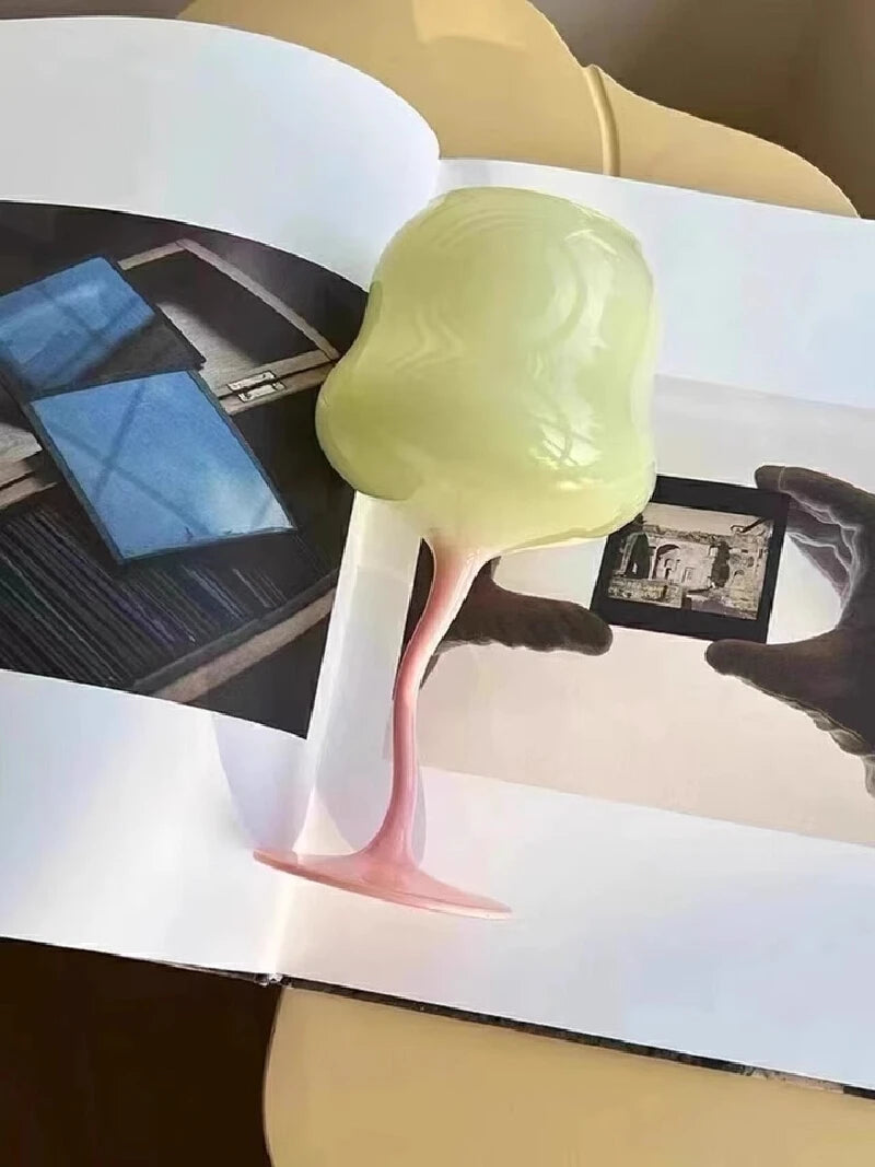 Cute & Creative Macaron Colored Glass – High-Footed Aesthetic cocktails glass  🌸✨