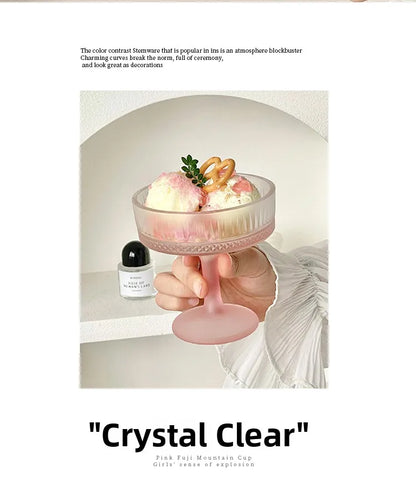 Premium Pink Frosted Highball Glass – Elegant Cocktail & Champagne Glass