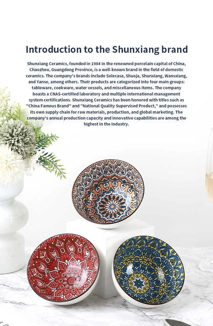 3Pcs Ceramic Bowl Set – 4.5-Inch Dessert or Soup Bowls