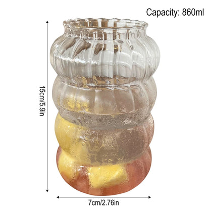 350/500/550/750ML Can-Shaped Glass Cups with Bamboo Lids & Glass Straws