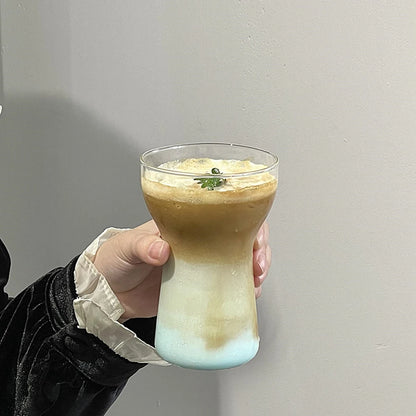 350/500/550/750ML Can-Shaped Glass Cups with Bamboo Lids & Glass Straws