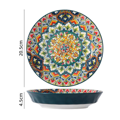 Bohemian Retro pattern Ceramic Dinnerware – Plates & Bowls