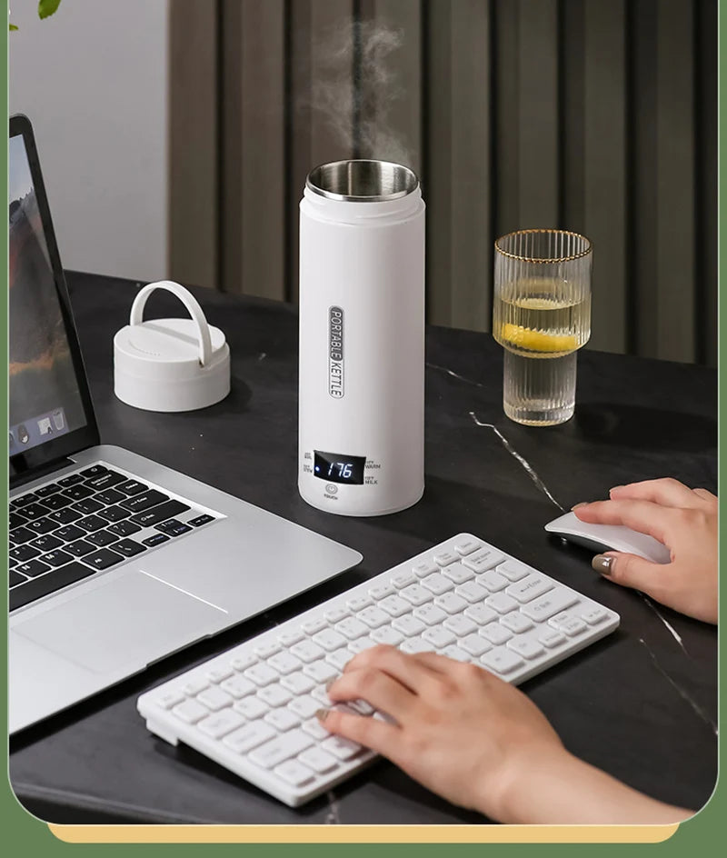 Electric portable thermos bottle style, Leakproof Portable Fast Water Boiling Thermos Bottle