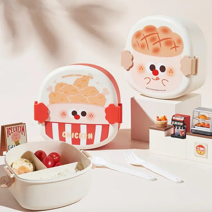 Kids Creative Lunch Boxes-hamburger, fries, and toast shapes