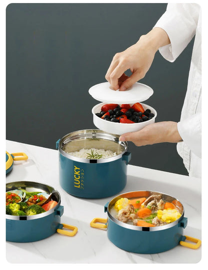 Portable Lunch Box  Bento Thermos Containers with Bag