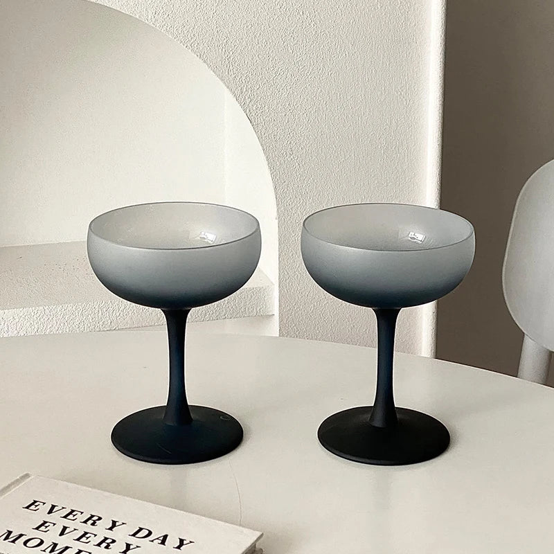 Pink Frosted Highball Glass – Elegant Cocktail & Champagne Glass