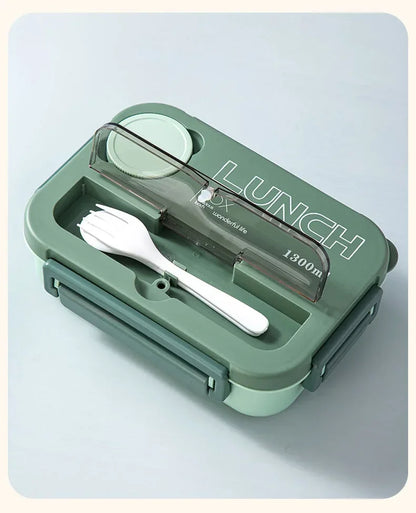 1300ML- Lunch Box with 4 Compartments – Leakproof Bento Lunchbox