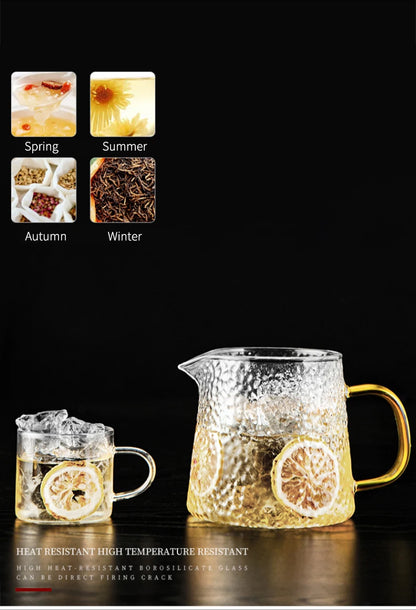 High-Quality Heat Resistant Glass Teapot – Borosilicate Glass with Colored Knob