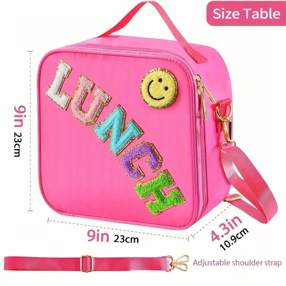 Adjustable Strap Insulated Lunch Bag for kids
