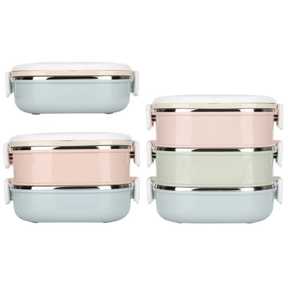Multi-Layer Insulated Lunch Box Portable Stainless Steel