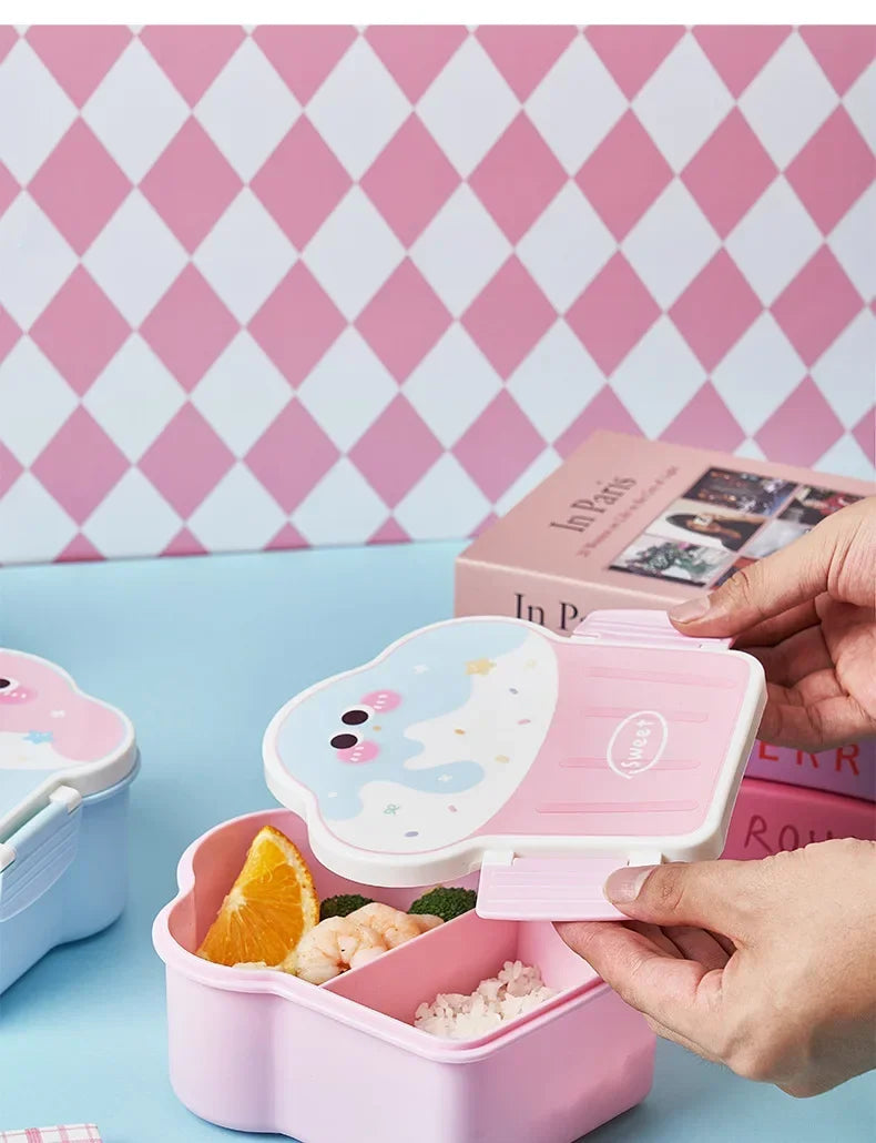 Kids Creative Lunch Boxes-hamburger, fries, and toast shapes