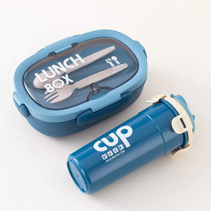 SET Lunch box+ bottle+cutlery