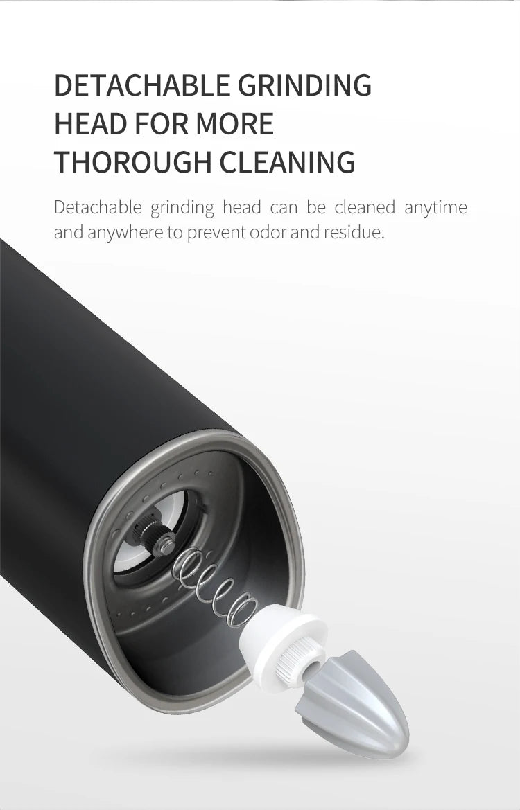 Electric Salt & Pepper Grinder – Gravity Automatic Spice Mill with LED Light