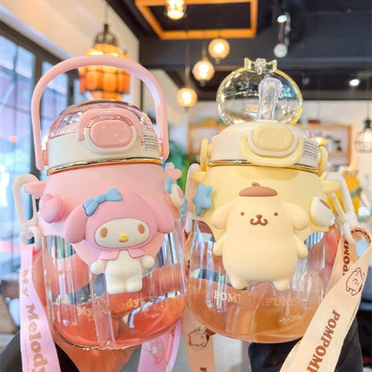 Large 820ML cute Cartoon Character Water Bottle – Cute & Unique