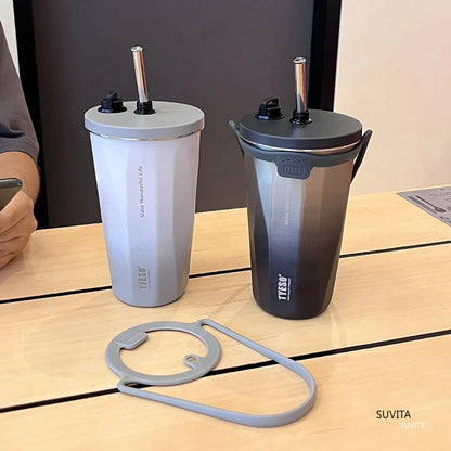 600ML Thermos Stainless Steel Vacuum Insulated Travel Mug | Gradient Color Thermal Cup