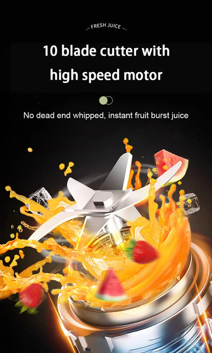 Powerful Portable Blender smoothies / Juicer travel cup Rechargeable Lcd Display