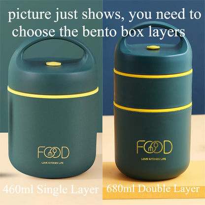 Portable Thermal Porridge Cup Insulation Lunch Box Warmer Thermos Soup Cup