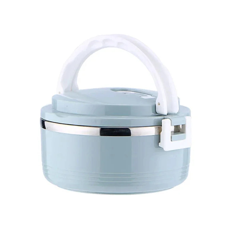 Multi-layer Thermal Lunch Box Stackable Round Metal Stainless Steel container