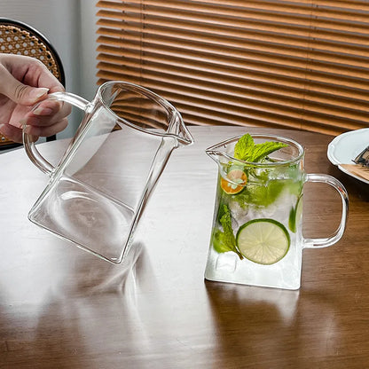 300ml Unique Shaped Glass Mug with Handle – High Borosilicate Glass for Any Drink