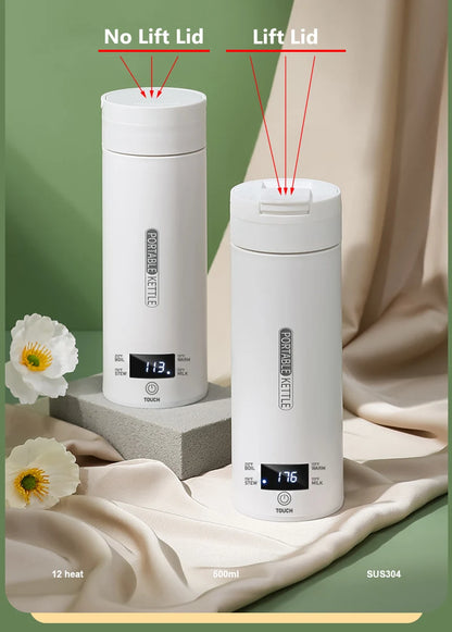 Electric portable thermos bottle style, Leakproof Portable Fast Water Boiling Thermos Bottle