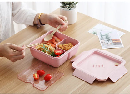 1100ML Lunch Box Bento Box With Spoon Chopsticks