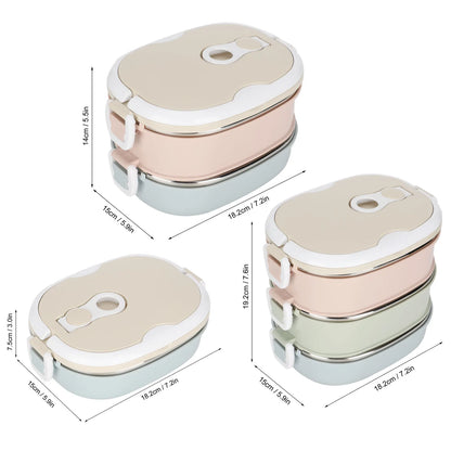 Multi-Layer Insulated Lunch Box Portable Stainless Steel
