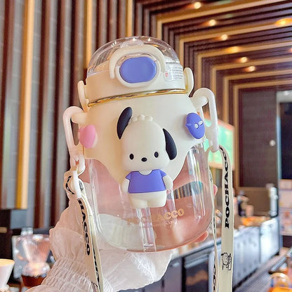 Large 820ML cute Cartoon Character Water Bottle – Cute & Unique