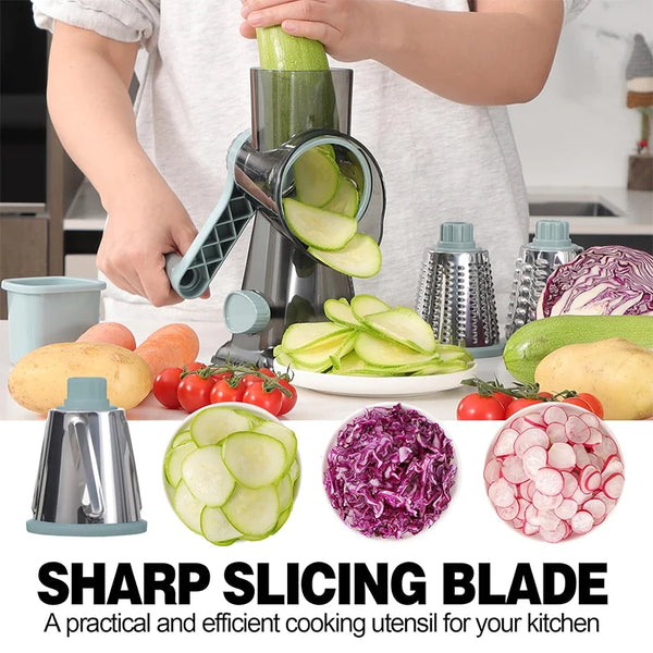 3-in-1 Easy Spin Veggie Grater