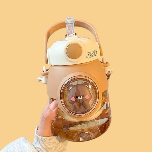 820ML Kids Water Bottle with Straw – Cute Kawaii Cartoon Drinking Bottle