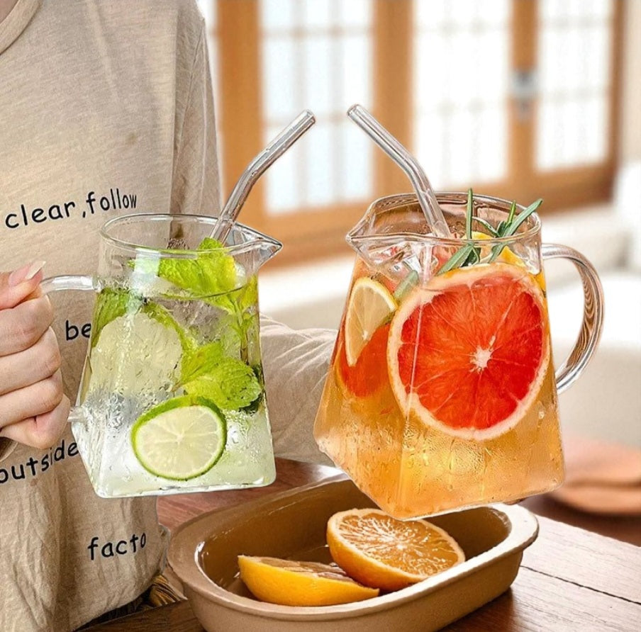 300ml Unique Shaped Glass Mug with Handle – High Borosilicate Glass for Any Drink